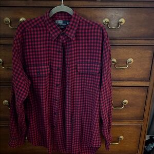 Polo Ralph Lauren Red and Black Checkered Men's Shirt
